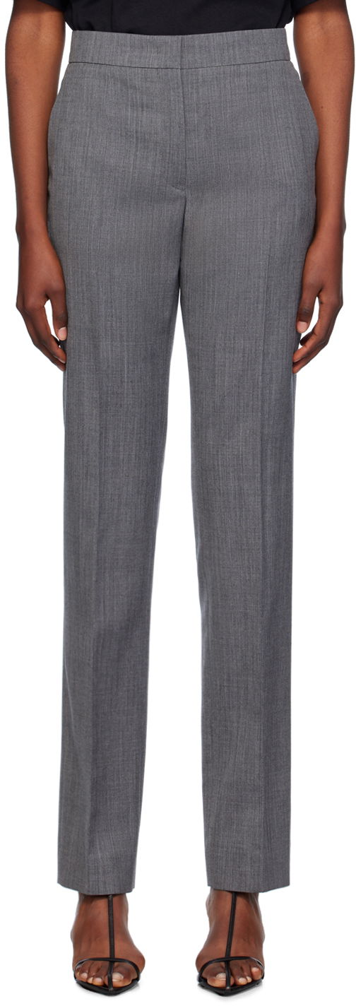 Панталони Jil Sander Wool Trousers Сиво | J02KA0286_J40171