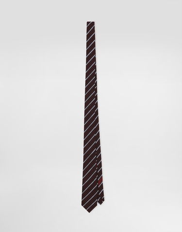 Колани Dolce & Gabbana Dolce & Gabbana Striped Jacquard Tie Кафяво | GT149EG0JYTS9002, 0