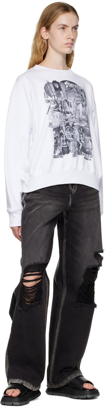 Суитчър We11done Movie Collage Graphic Sweatshirt Бяло | WD-TS3-22-743-U-WH, 3