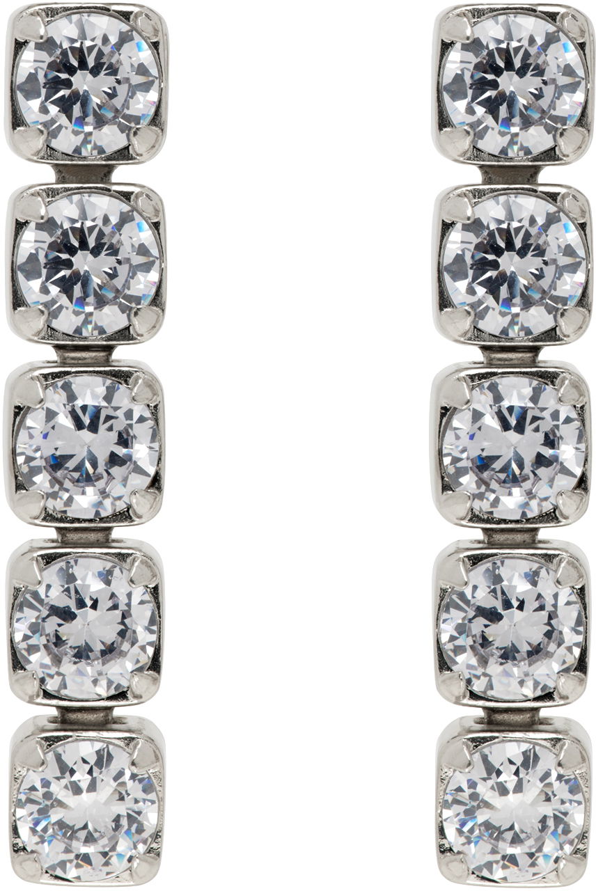 Обеци Jil Sander Crystal Earrings "Silver" Металик | J11VG0068_P6734, 0