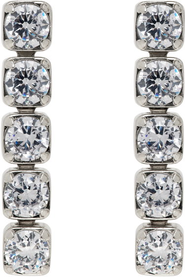 Обеци Jil Sander Crystal Earrings "Silver" Металик | J11VG0068_P6734, 0