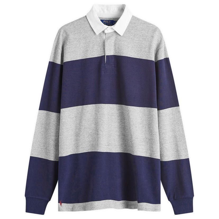 Поло тениска Polo by Ralph Lauren Block Stripe Rugby Shirt Тъмно синьо | 710941594001