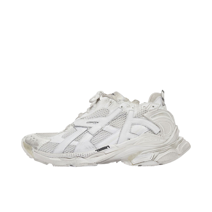 Кецове и обувки Balenciaga Runner Leather Free White Бяло | 677403W3RB19000