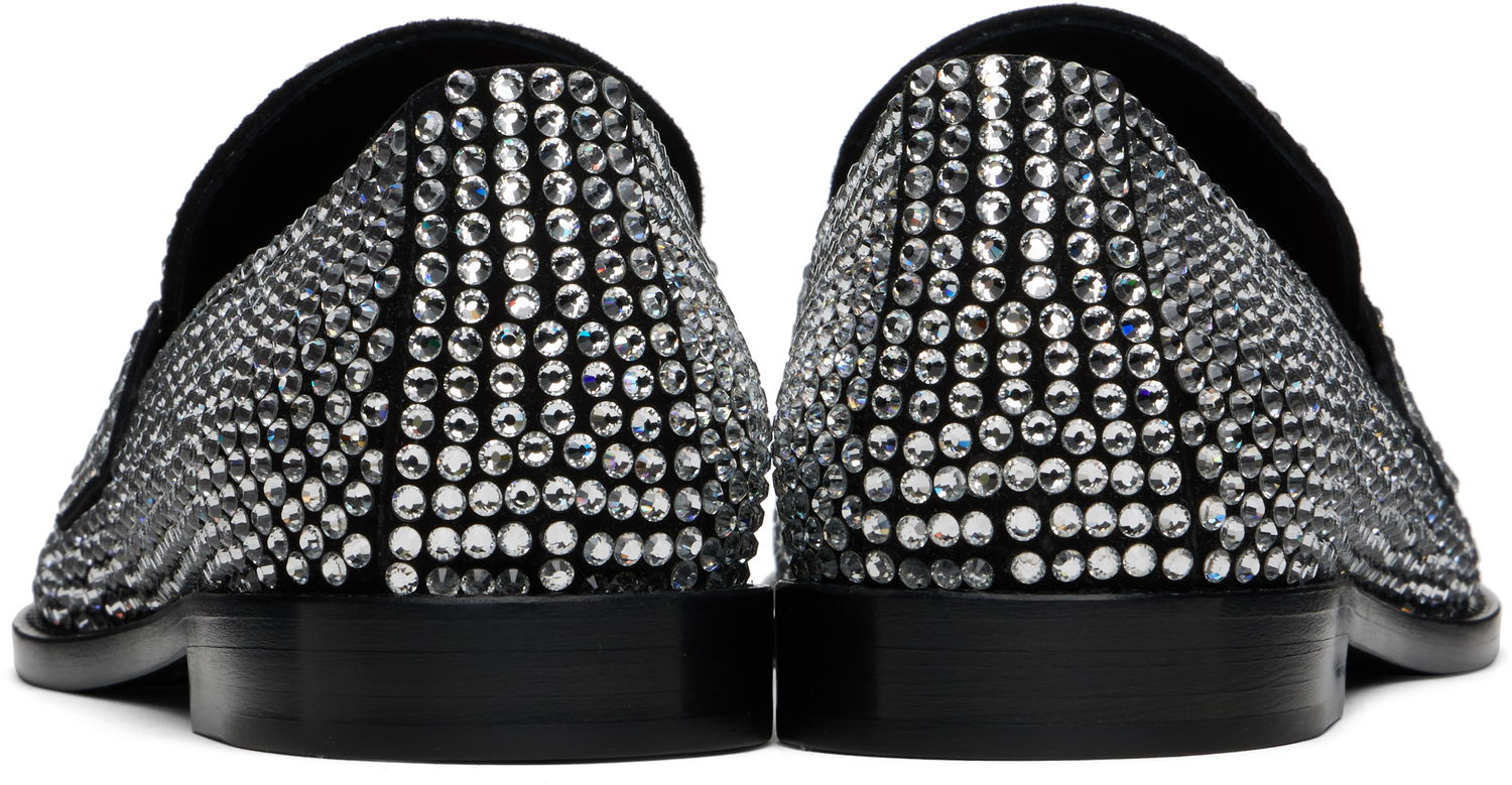 Аксесоари Amina Muaddi Amina Muaddi Tilda Crystal Loafers Черно | TILDA CRYSTAL LOAFER SUEDE, 1