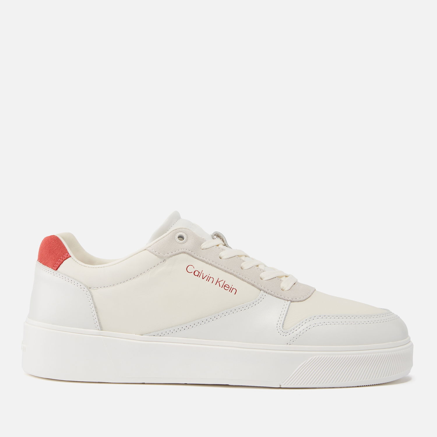 Кецове и обувки CALVIN KLEIN Men's Leather Chunky Sole Trainers Бяло | HM0HM01402, 0