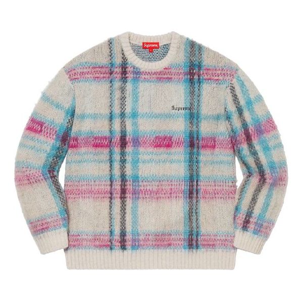 Пуловер Supreme Brushed Plaid Sweater Синьо | SUP-FW20-260, 0