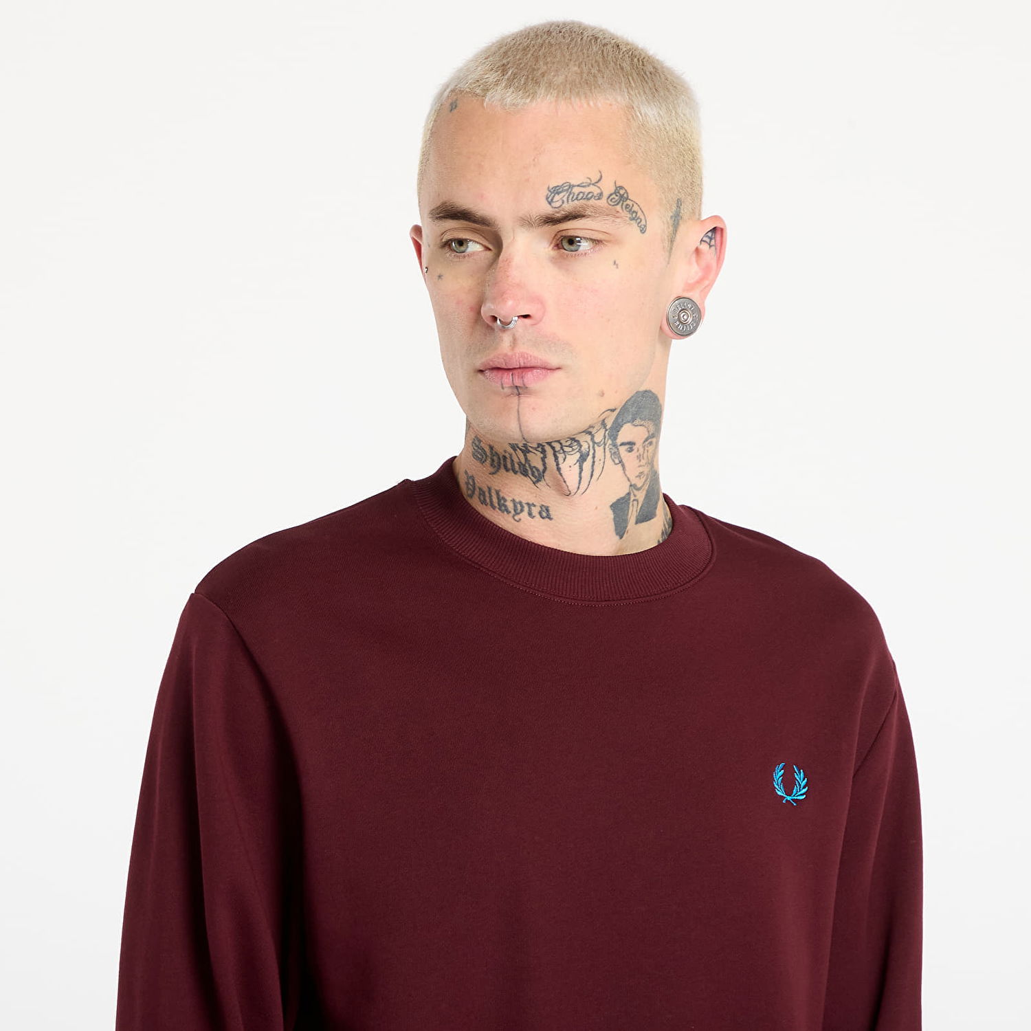 Суитчър Fred Perry FRED PERRY Crew Neck Sweatshirt Бургунди | M7535 Z63, 1