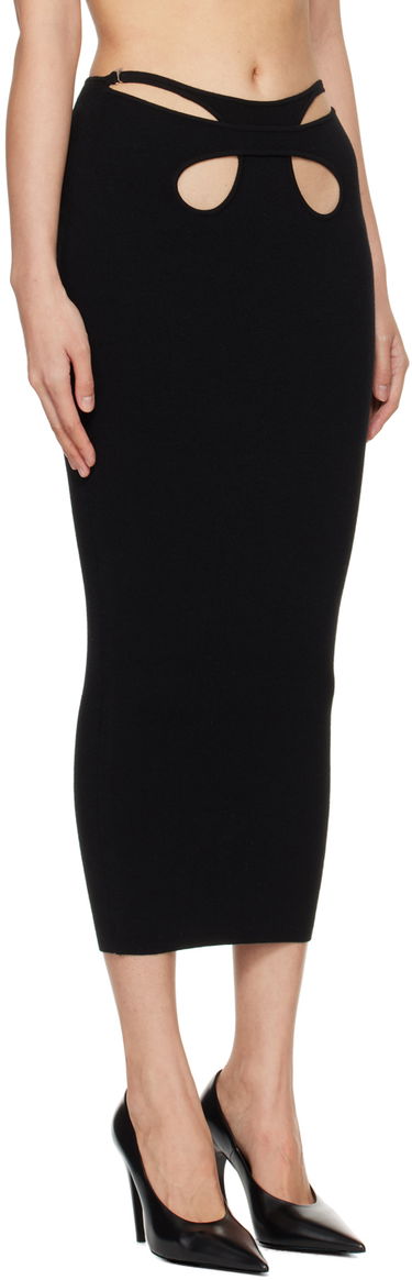 Пола Dion Lee Cutout Detail Knit Midi Skirt Сиво | A7784PS24, 4