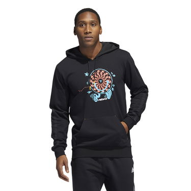 Суитчър adidas Performance Graphic Print Pullover Hoodie Черно | HF4528, 0