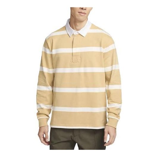 Поло тениска Nike Striped Heavyweight Rugby Shirt Бежово | FN3123-252