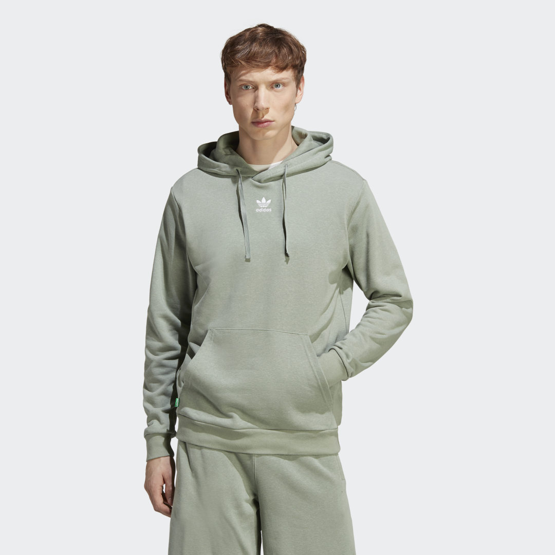 Суитчър adidas Originals Mikina Essentials+ Made With Hemp Hoodie Зелено | HR2962, 0