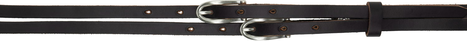 Колани OUR LEGACY Our Legacy Twin Tongue Leather Belt Черно | A2258TBC, 0