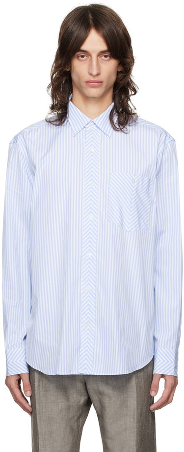 Риза Paul Smith Paul Smith Oversized Fit Striped Shirt Синьо | M1R-045Z-N02404-40, 0