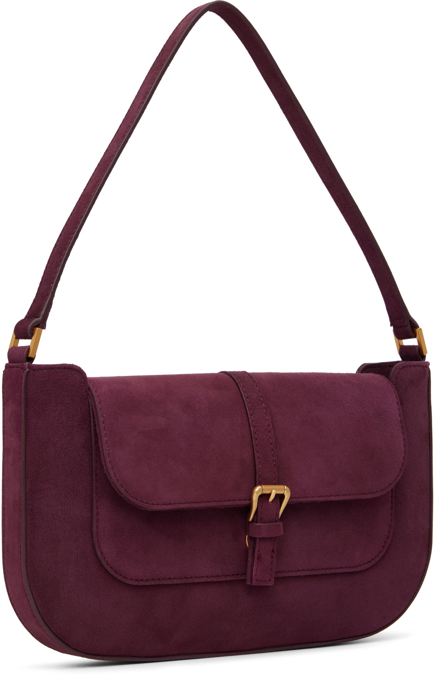 Чанта през рамо BY FAR BY FAR Miranda Suede Shoulder Bag Бургунди | MWBSB023KL009RD028PL, 1