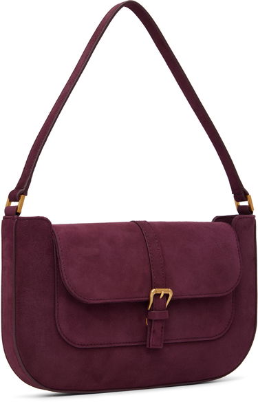 Чанта през рамо BY FAR BY FAR Miranda Suede Shoulder Bag Бургунди | MWBSB023KL009RD028PL, 1