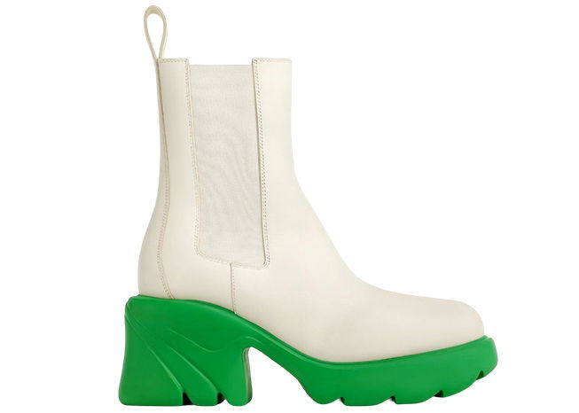 Кецове и обувки Bottega Veneta Flash Shearling Ankle Boot Бяло | 716245V1BN19168, 0