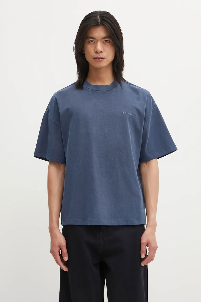 Тениска Carhartt WIP S/S Benton T-Shirt Синьо | I035590.VQGD