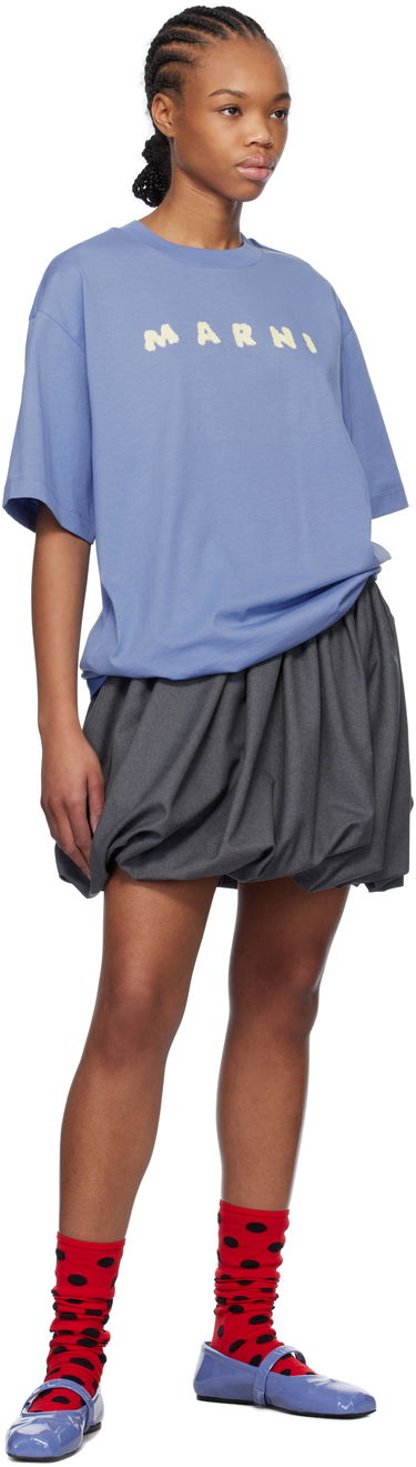 Тениска Marni Marni Scribbled Logo T-Shirt Синьо | THJET49P13 USCX42, 3