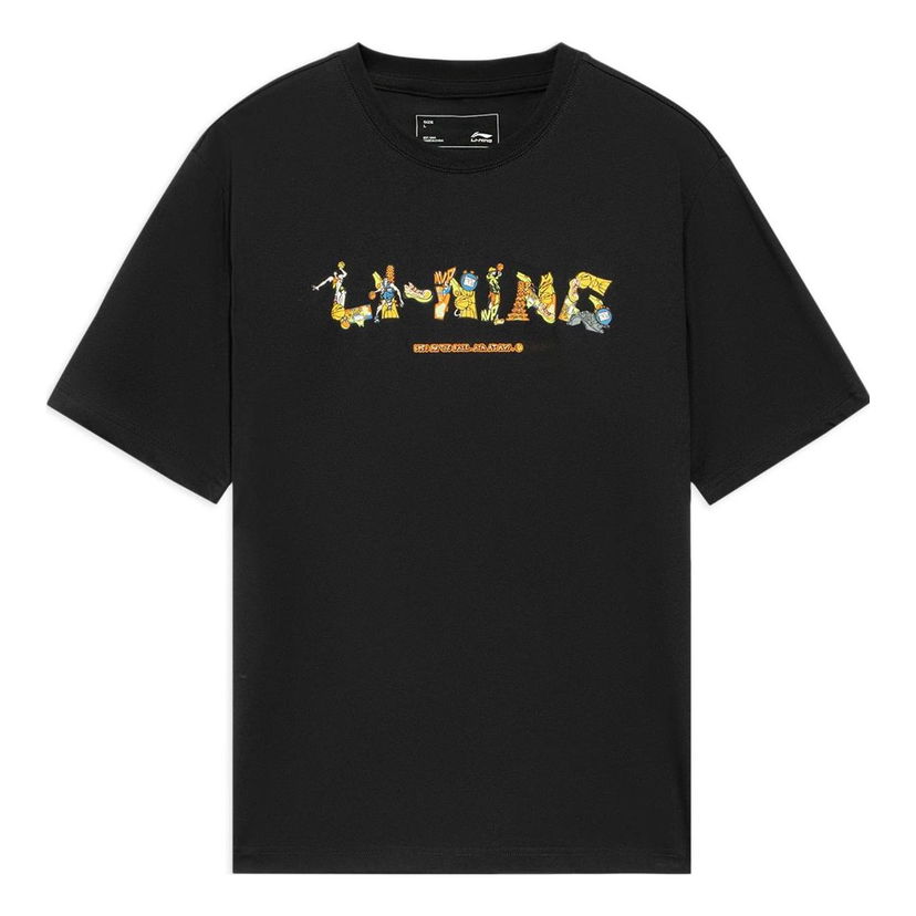 Тениска Li-Ning Hoops Graphic T-Shirt Черно | AHSSD65-2