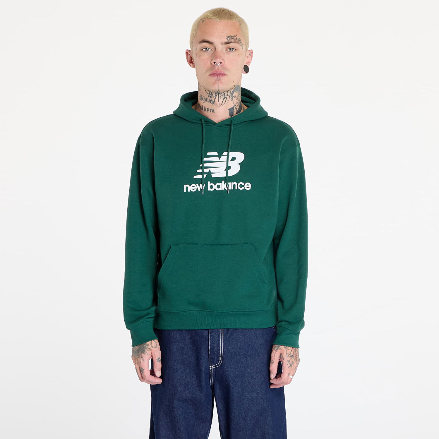 Суитчър New Balance Sport Essentials French Terry Logo Hoodie Nightwatch Зелено | MT41501NWG, 0