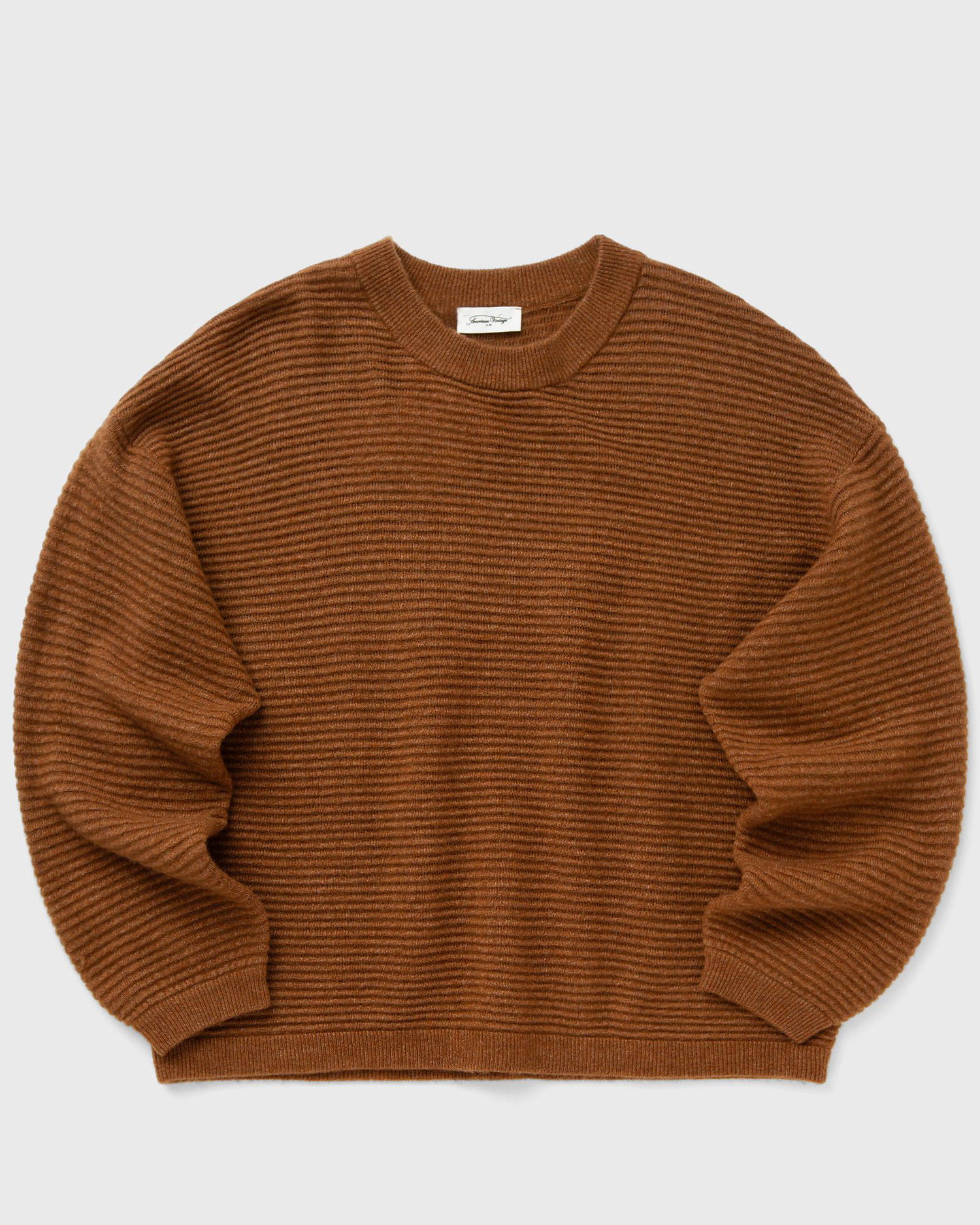 Пуловер American Vintage RAXOW Crewneck Sweater Кафяво | RAX18BH24-BRUNETTE-CHINE, 0