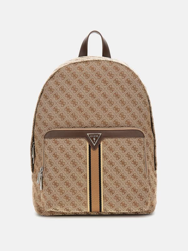 Раница GUESS Logo Print Backpack with Front Pocket Кафяво | HMMISTP5111, 0