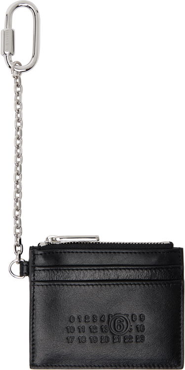 Портфейл Maison Margiela MM6 Maison Margiela Leather Card Holder with Carabiner Chain Кафяво | SA5UI0021 P7253, 4
