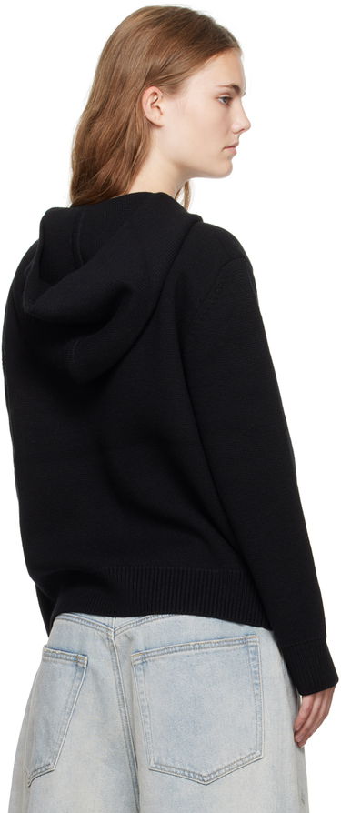 Суитчър We11done We11done Embroidered-Logo Zip-Up Hoodie Черно | WD-KJ2-24-605-W-BK, 2
