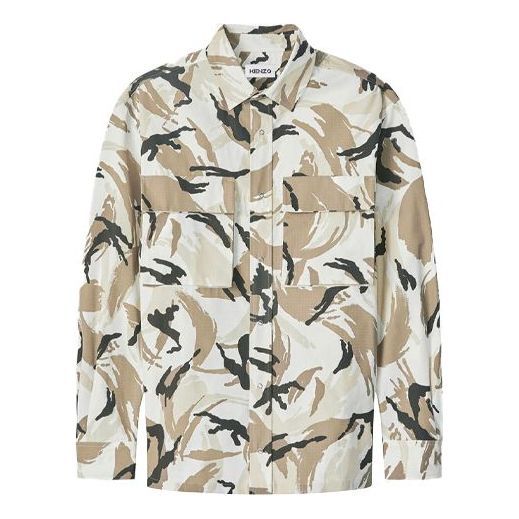 Риза KENZO KENZO Loose Long Sleeve Camouflage Shirt Бежово | FB55CH5021PC-02, 0
