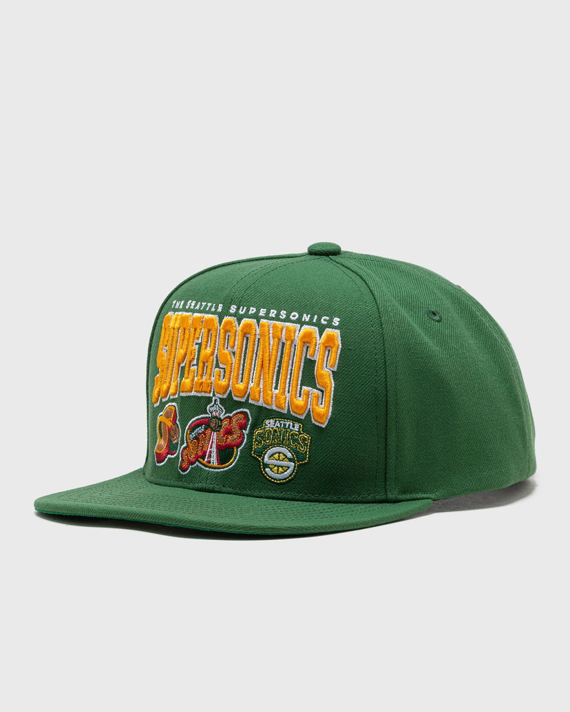 Шапка с козирка Mitchell & Ness NBA CHAMP STACK SNAPBACK HWC SEATTLE SUPERSONICS Зелено | HHSS5797-SSUYYPPPGREN