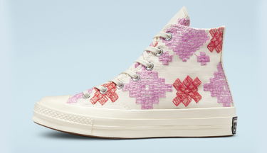 Кецове и обувки Converse Chuck 70 High "Bright Embroidery" Розово | A02183C, 2