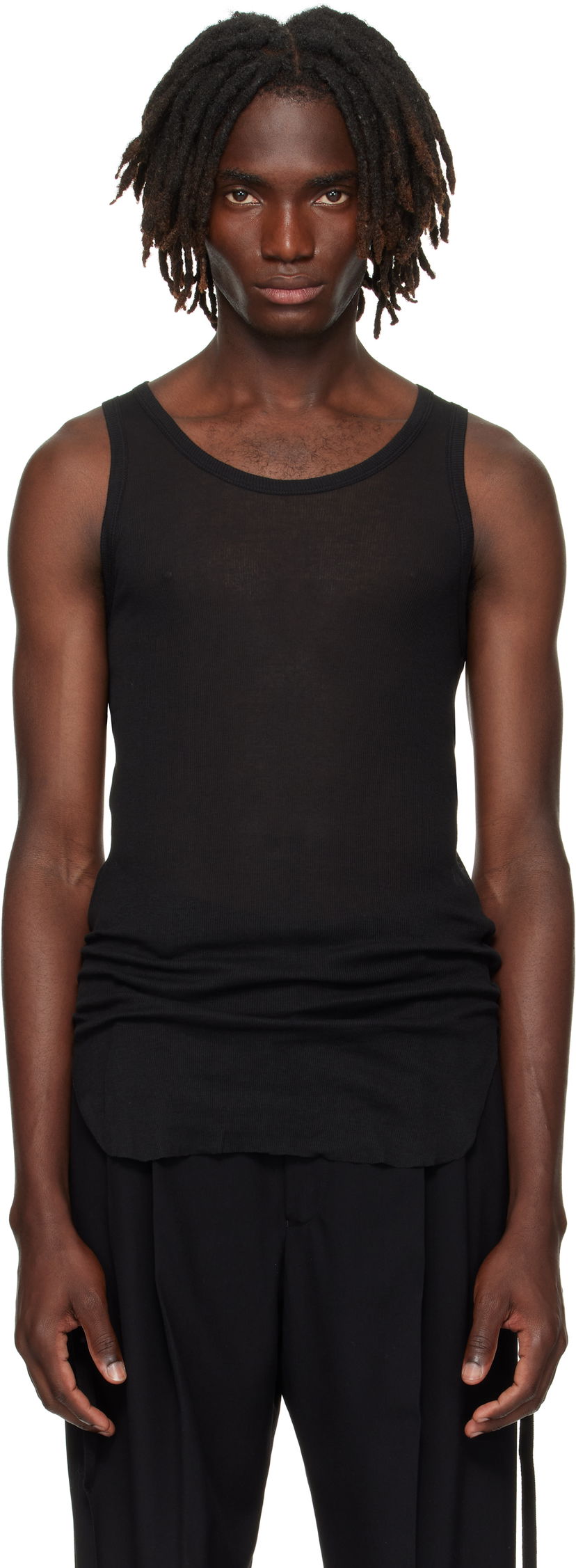 Потник Ann Demeulemeester Ann Demeulemeester Boris Ruched Tank Top Черно | B0011785-FA434-099