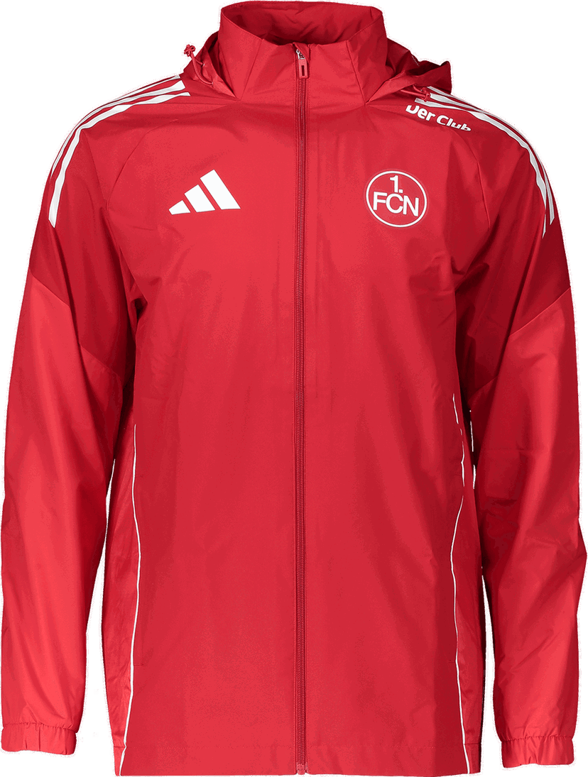 Дъждобран adidas Originals 1. FC Nürnberg Hooded Rain Jacket Червено | 6fcnji6503