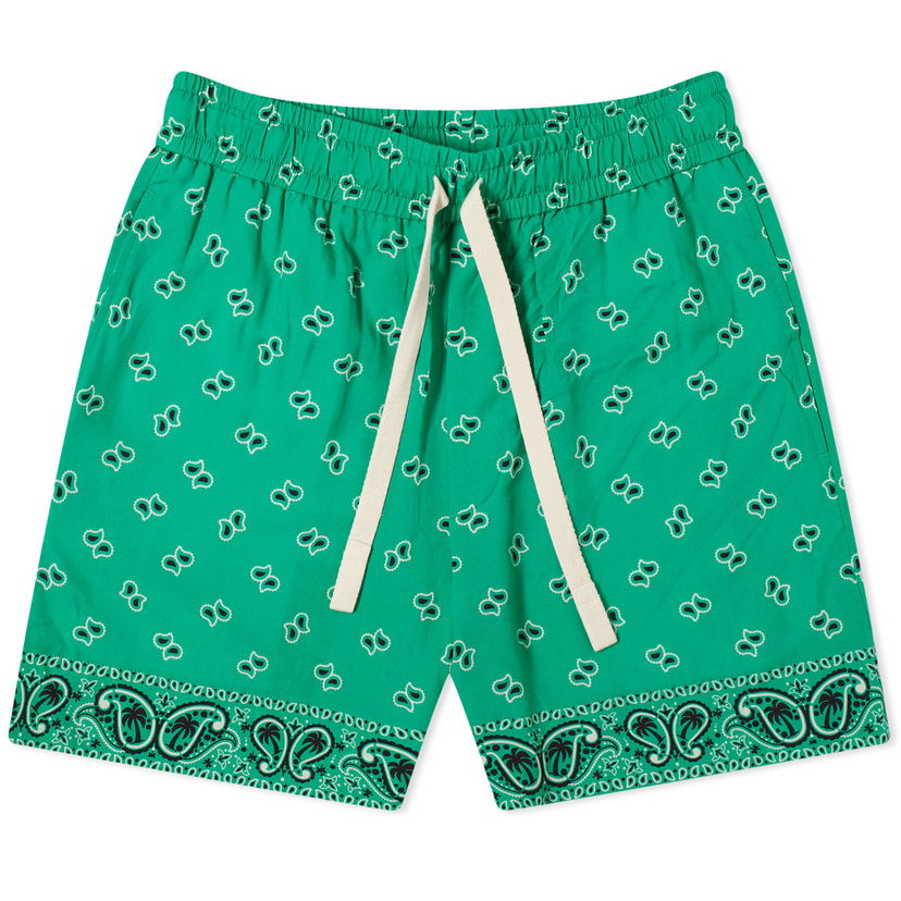 Къси панталони Palm Angels Paisley Shorts Зелено | PMCB034S24FAB0055555