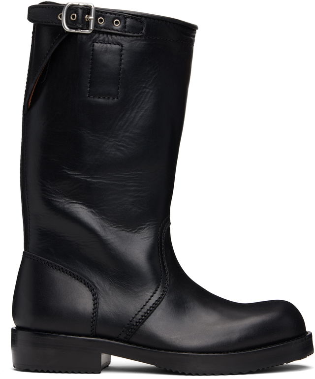 Dries Van Noten Leather Biker Boots