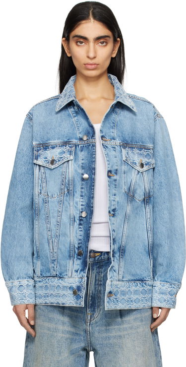 Яке AMIRI AMIRI MA Quad Jacquard Trucker Denim Jacket Синьо | AWDNTR1004, 0