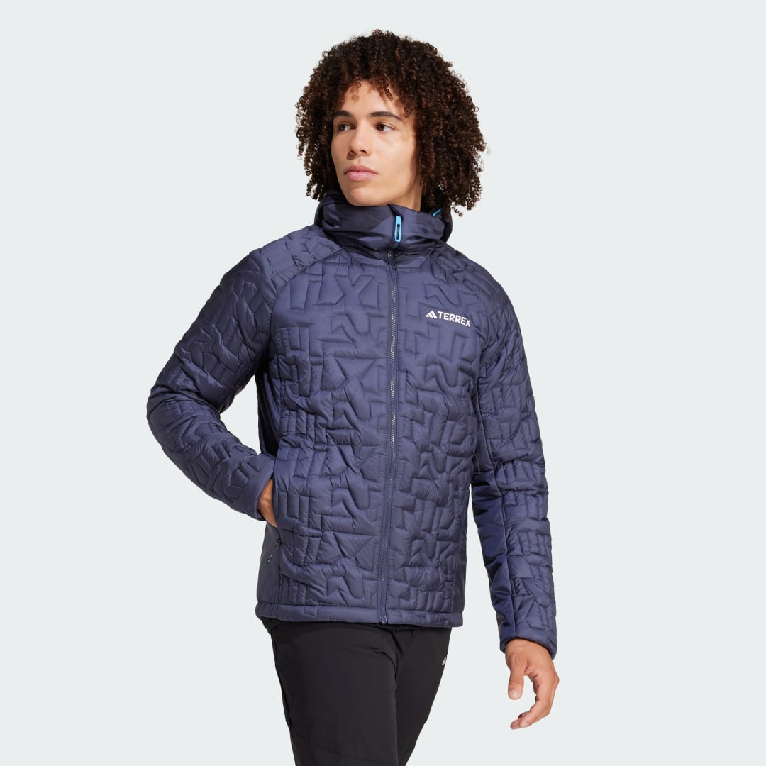 Пухо яке adidas Performance Xperior PrimaLoft Loose Fill Insulated Hooded Jacket Синьо | JI8572, 1
