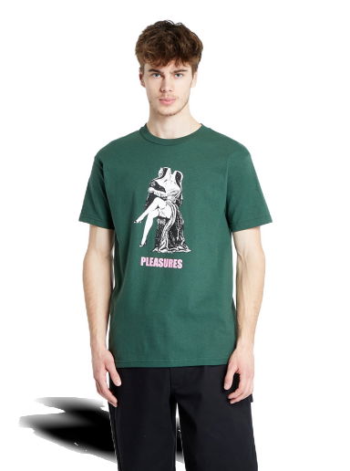 Тениска Pleasures French Kiss T-Shirt Зелено | P23W051 GREEN