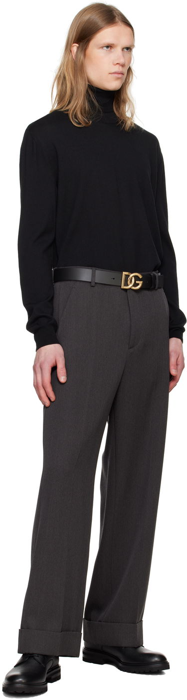 Кецове и обувки Dolce & Gabbana Grained Leather Lace-Up Altavilla Derbys with Chunky Sole Черно | A10852A9P45, 4