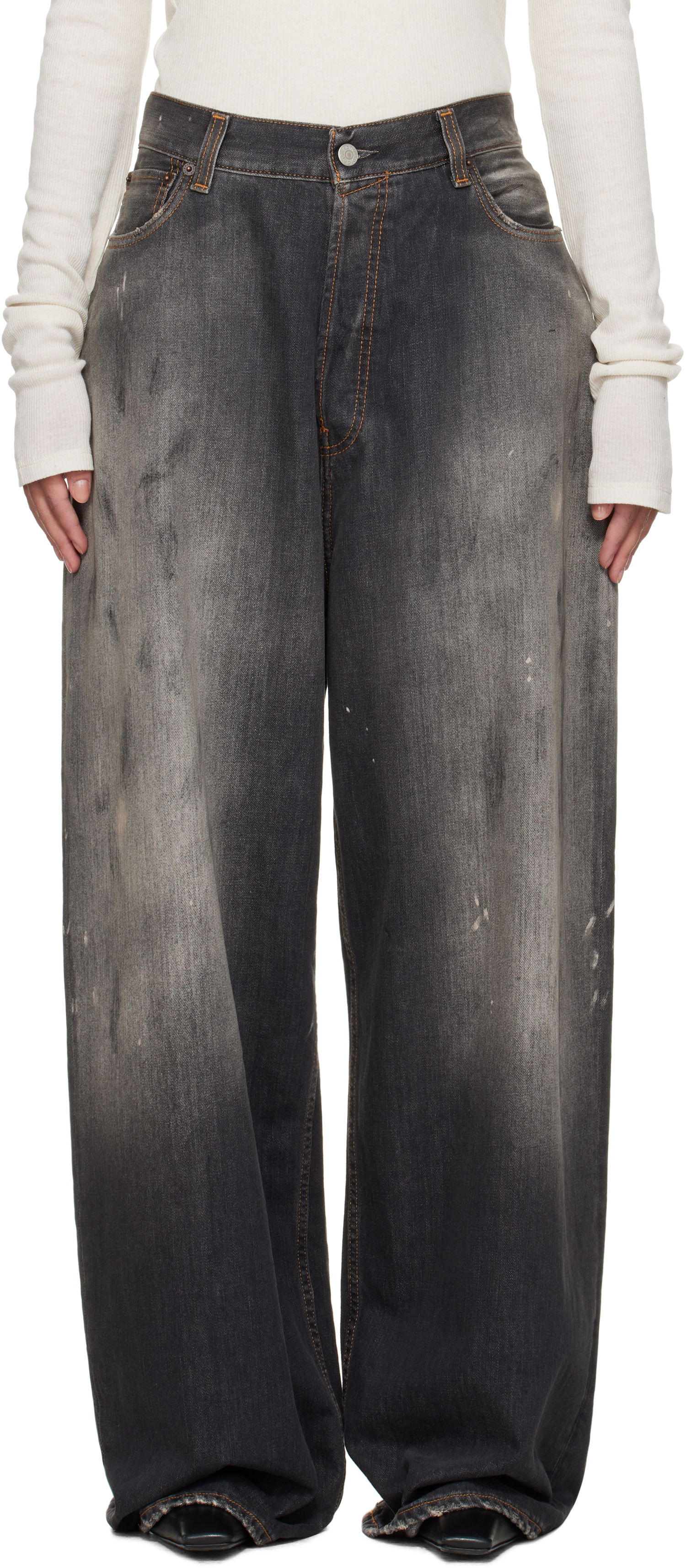 Дънки Acne Studios Acne Studios Super Baggy Fit Jeans Сиво | A00514-, 0