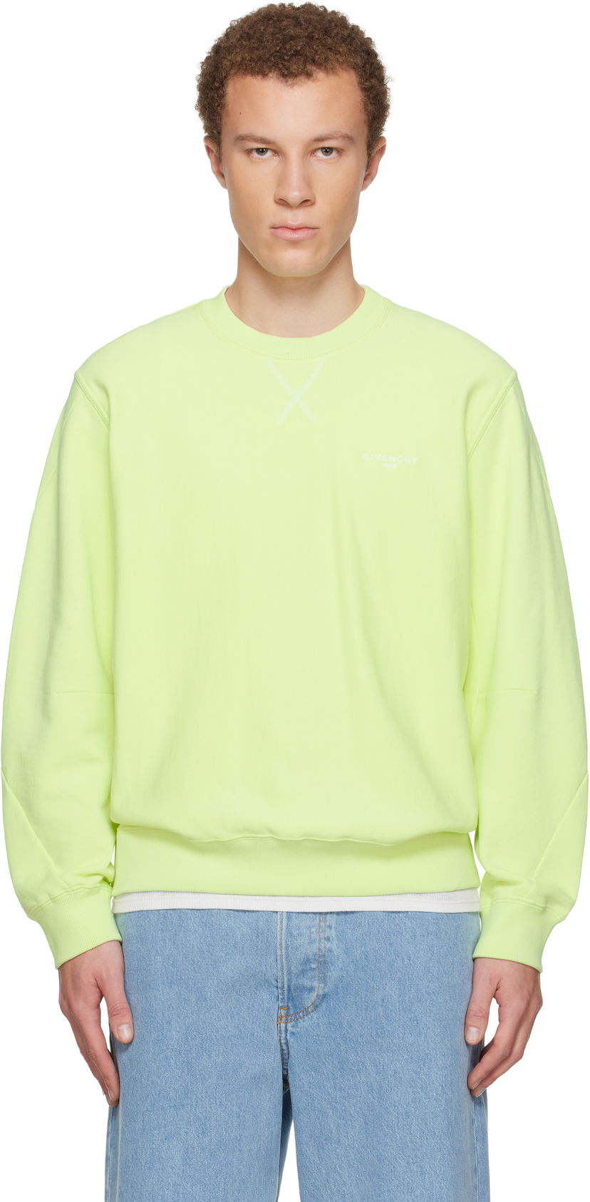 Суитчър Givenchy Couture Seam Sweatshirt Жълто | BMJ0P63YS1330