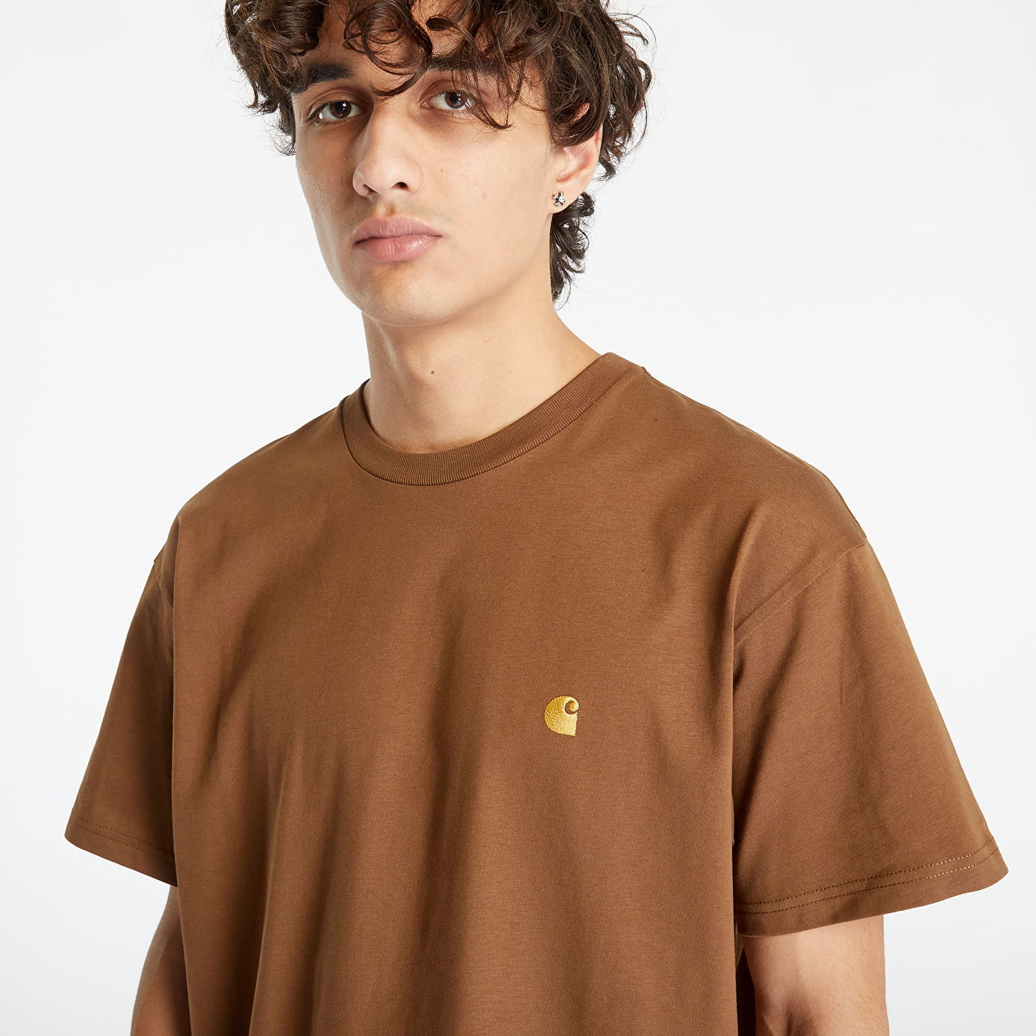 Тениска Carhartt WIP Short Sleeve Chase T-Shirt Brown Кафяво | I026391.1R0XX, 1