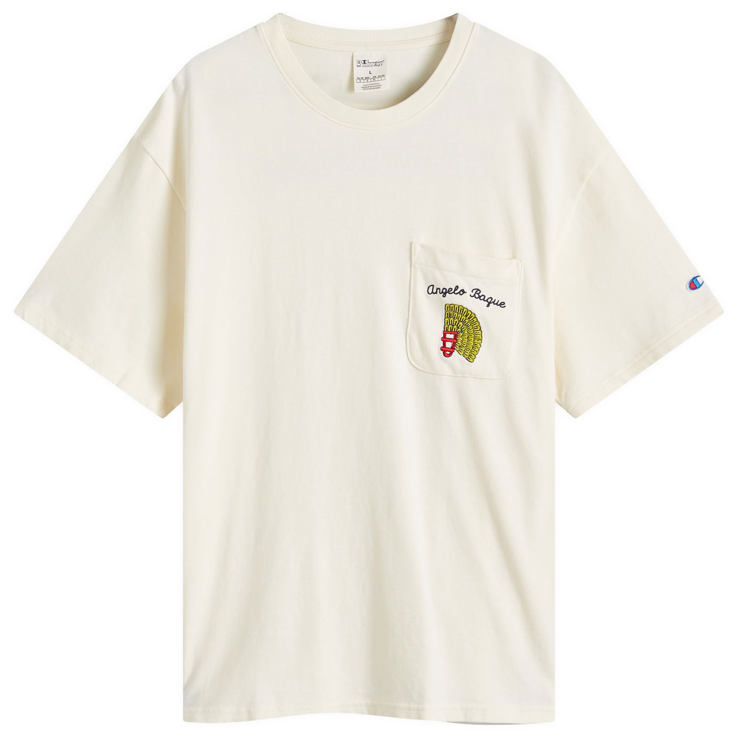 Тениска Champion Pocket T-Shirt With Graphic Print Бяло | GP205473-X1QF, 0