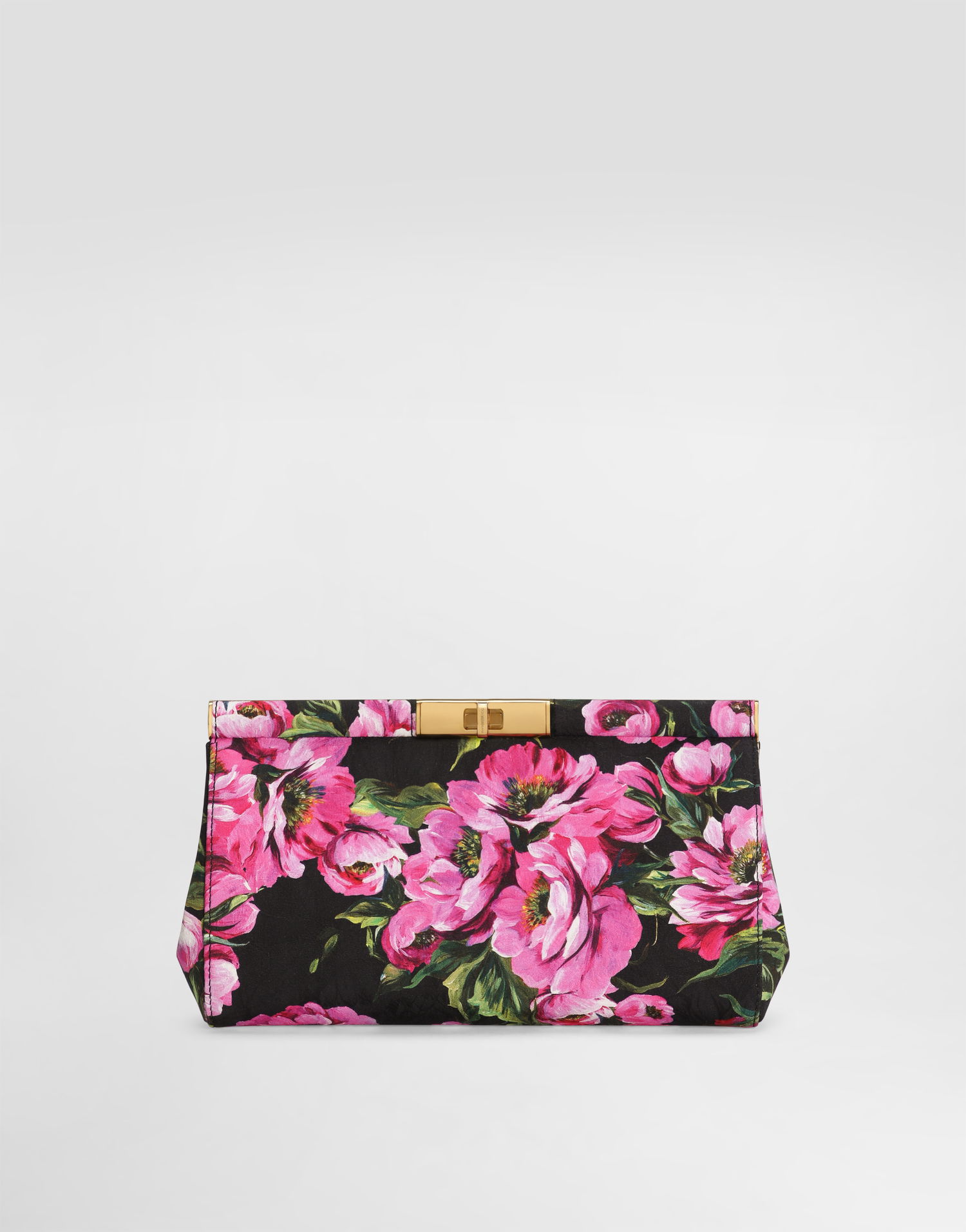 Дамска чанта Dolce & Gabbana Dolce & Gabbana Marlene Floral Print Clutch Черно | BB7672A6N03HN5KR, 0