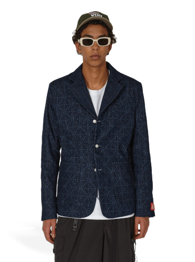 Яке KENZO Levi’s® Printed Denim Blazer Rinse Тъмно синьо | FD65DV103LE3 DM