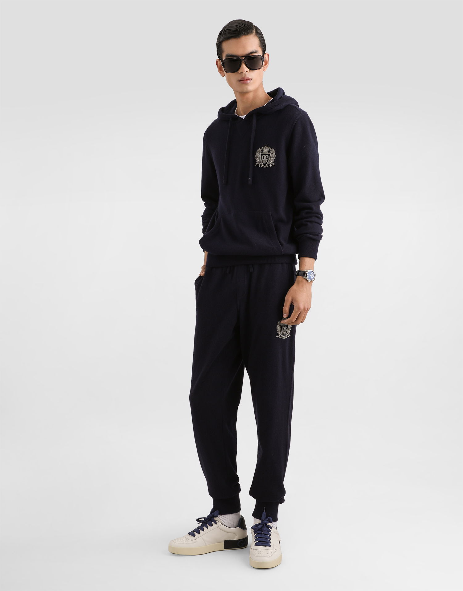 Суитчър Dolce & Gabbana Dolce & Gabbana Smooth Cashmere Hoodie Тъмно синьо | GXX20ZJBWIRB0665, 1