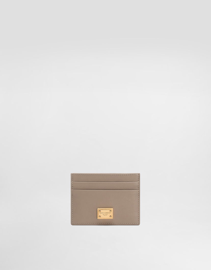 Портфейл Dolce & Gabbana Dolce & Gabbana Plongé Calfskin Card Holder Бежово | BI0330A9S258I399