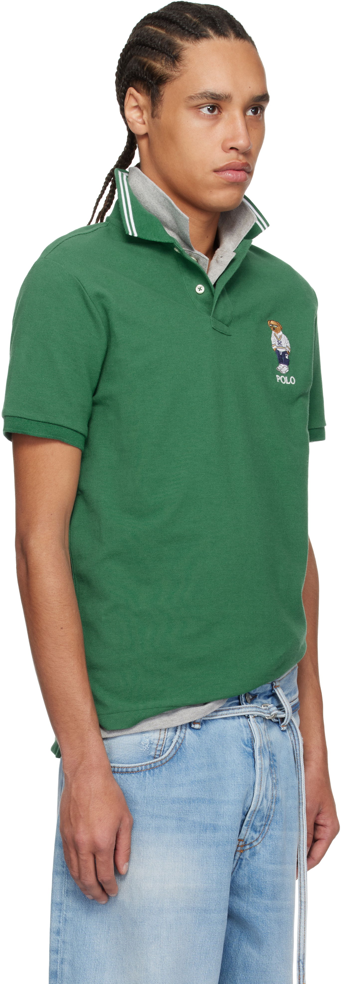 Поло тениска Polo by Ralph Lauren Ralph Lauren Classic Fit Polo Bear Mesh Polo Зелено | 710963817001, 1
