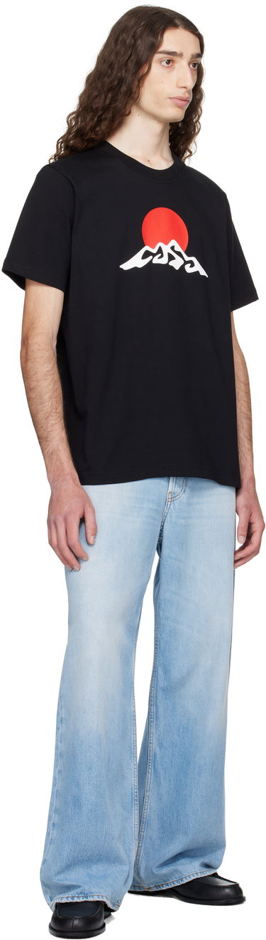 Тениска Casablanca Casablanca Montagne Snow Print T-Shirt Черно | MPF25-JTS-001-02, 3