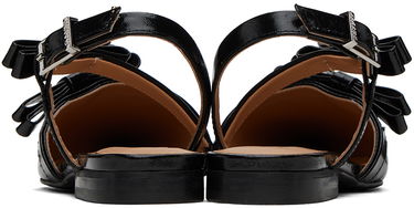 Грижа за обувките GANNI GANNI Multi Bow Pointy Cut-Out Ballerina Flats Черно | S2436, 1